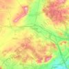 Mapa topográfico Almansa, altitud, relieve