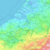 Mapa topográfico Flandre, altitud, relieve