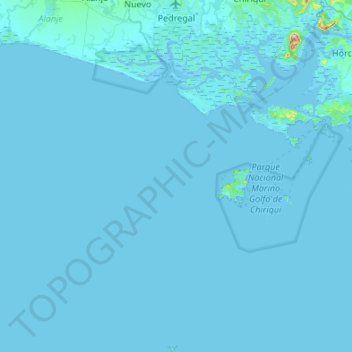 Mapa topográfico Pedregal, altitud, relieve