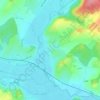 Mapa topográfico Cendrecourt, altitud, relieve