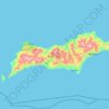 Mapa topográfico Pulau Wetar, altitud, relieve
