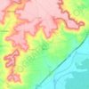 Mapa topográfico Geria, altitud, relieve