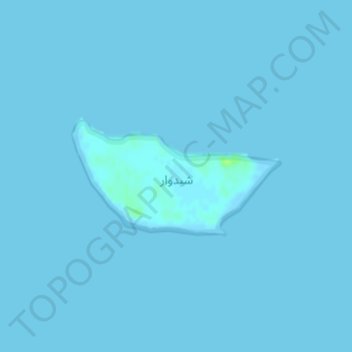 Mapa topográfico Shidvar Island, altitud, relieve