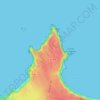 Mapa topográfico Cap Fréhel, altitud, relieve