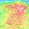 Mapa topográfico Daïra Bouzareah, altitud, relieve