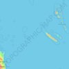 Mapa topográfico Nueva Caledonia (EEZ), altitud, relieve