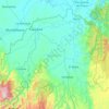 Mapa topográfico Bajo Cauca, altitud, relieve