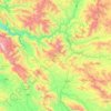 Mapa topográfico Kamyaran County, altitud, relieve