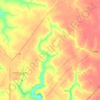 Mapa topográfico Сулакский сельсовет, altitud, relieve