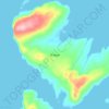 Mapa topográfico Howe Island, altitud, relieve