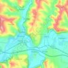 Mapa topográfico Bogata, altitud, relieve