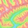 Mapa topográfico Ahrntal - Valle Aurina, altitud, relieve
