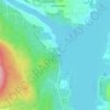 Mapa topográfico West Shawnigan Lake Provincial Park, altitud, relieve