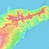 Mapa topográfico Santa Cruz de Tenerife, altitud, relieve