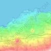 Mapa topográfico Puerto de la Cruz, altitud, relieve