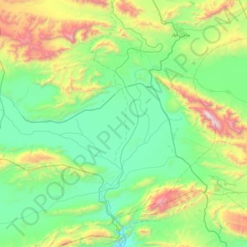 Mapa topográfico طارم, altitud, relieve