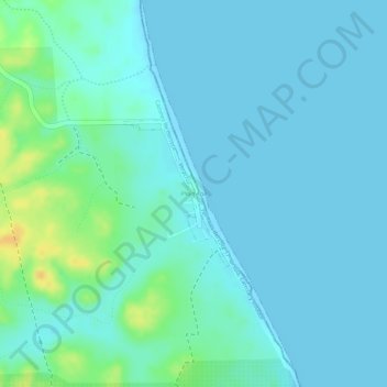 Mapa topográfico Playa Azul, altitud, relieve