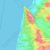 Mapa topográfico Haifa District, altitud, relieve
