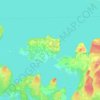 Mapa topográfico Gordon/Barrie Island, altitud, relieve