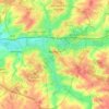 Mapa topográfico Bourges, altitud, relieve
