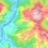 Mapa topográfico Alzaga, altitud, relieve