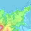 Mapa topográfico Muros de Nalón, altitud, relieve