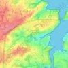 Mapa topográfico Plouër-sur-Rance, altitud, relieve