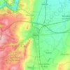 Mapa topográfico Gannat, altitud, relieve
