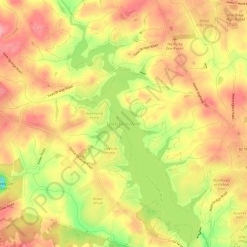 Mapa topográfico Lake Robinson, altitud, relieve