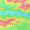 Mapa topográfico Puget-Théniers, altitud, relieve