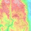 Mapa topográfico Golden Trout Wilderness, altitud, relieve