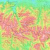 Mapa topográfico Parque nacional de los Pirineos, altitud, relieve