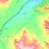 Mapa topográfico Botorrita, altitud, relieve