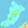 Mapa topográfico La Graciosa, altitud, relieve