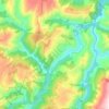 Mapa topográfico Pesoz, altitud, relieve