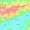 Mapa topográfico Río Hondo, altitud, relieve