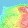 Mapa topográfico Oued Beni Messous, altitud, relieve