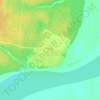 Mapa topográfico Нижние Нарыкары, altitud, relieve