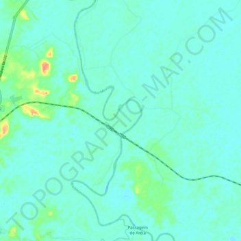 Mapa topográfico Rio Mearim, altitud, relieve