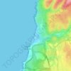 Mapa topográfico Praia do Guincho, altitud, relieve