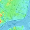 Mapa topográfico Manhattan Community Board 3, altitud, relieve