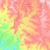 Mapa topográfico Qunu, altitud, relieve