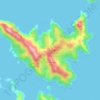 Mapa topográfico Kaikoura Island, altitud, relieve