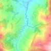 Mapa topográfico Río Teusacá, altitud, relieve