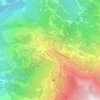 Mapa topográfico Coroico, altitud, relieve