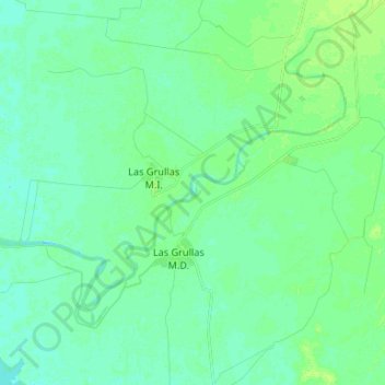 Mapa topográfico Rio Fuerte, altitud, relieve
