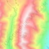 Mapa topográfico Ohau Range, altitud, relieve