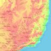 Mapa topográfico Minas Gerais, altitud, relieve