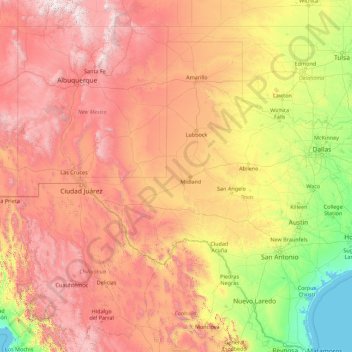 Mapa Topografico Rio Grande Altitud Relieve